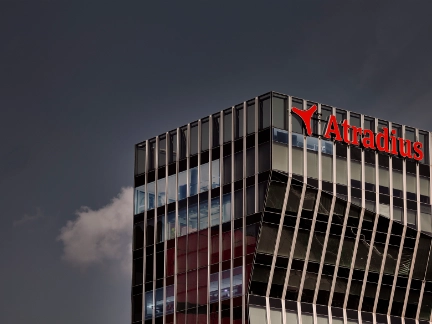 Atradius Head office Amsterdam at night