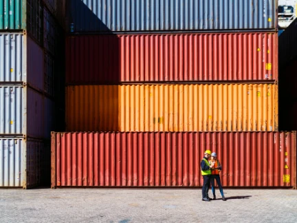 Container yard workers
