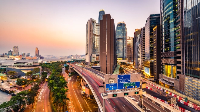 Hong Kong financial district