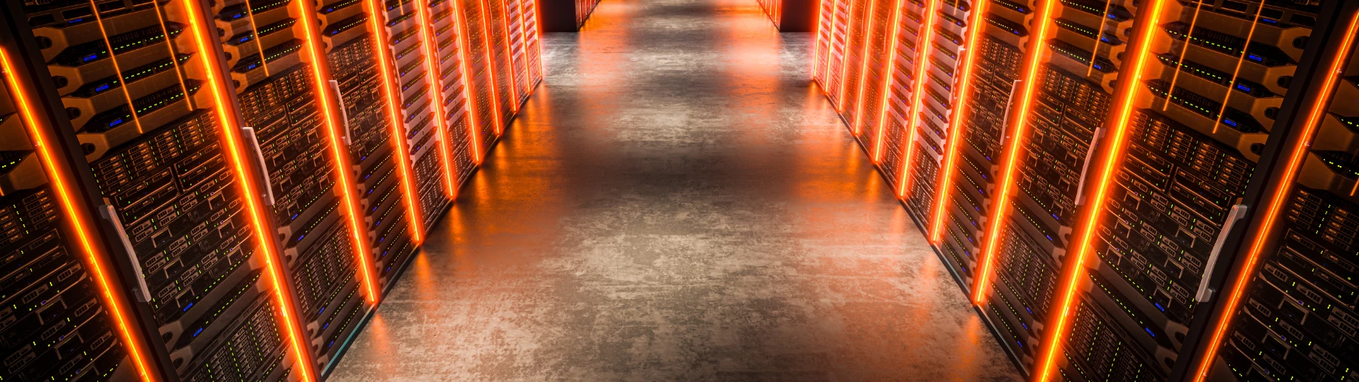 Hall with neon lights