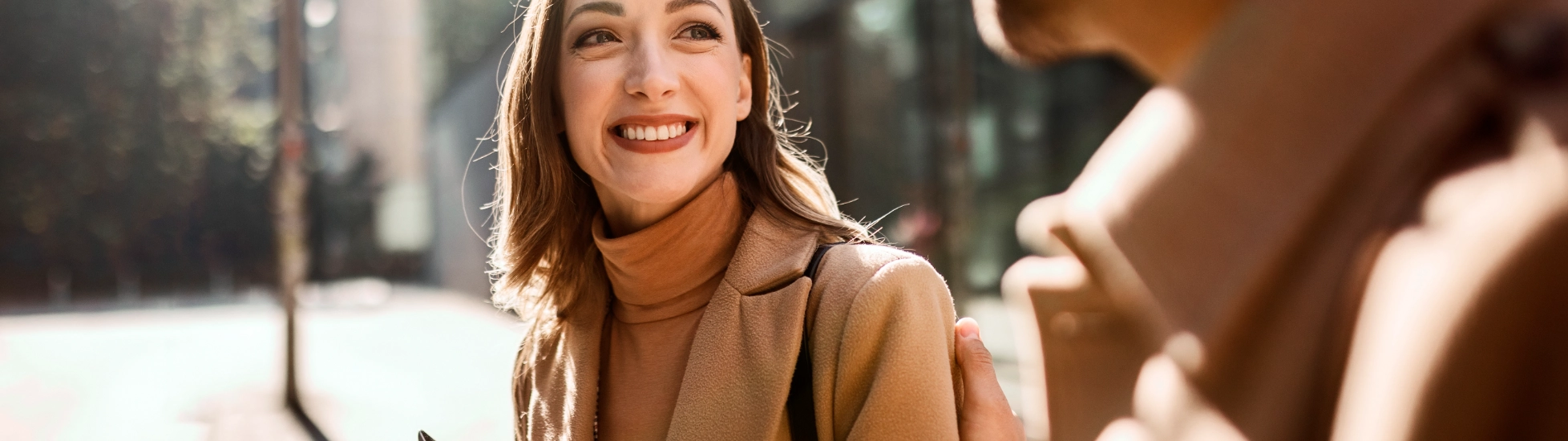 Two colleages leaving the office