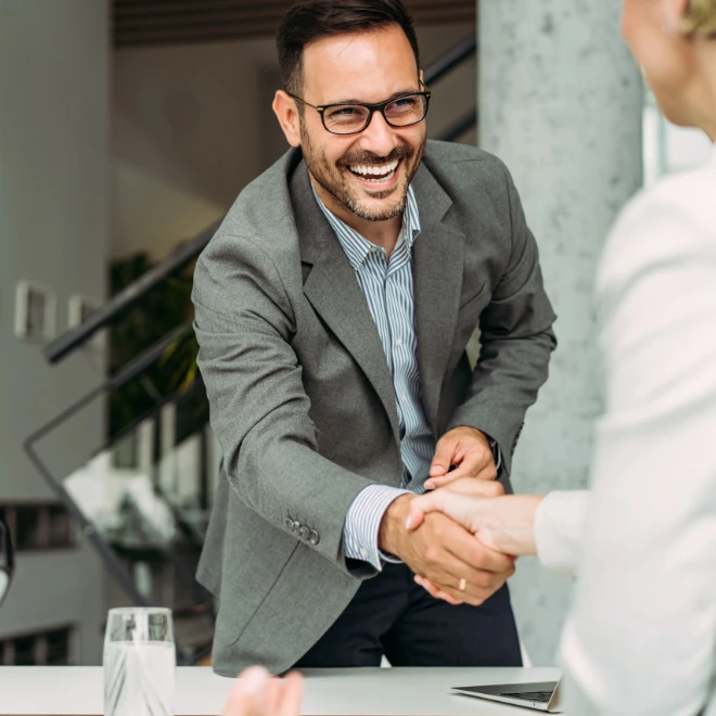 Man shaking hand