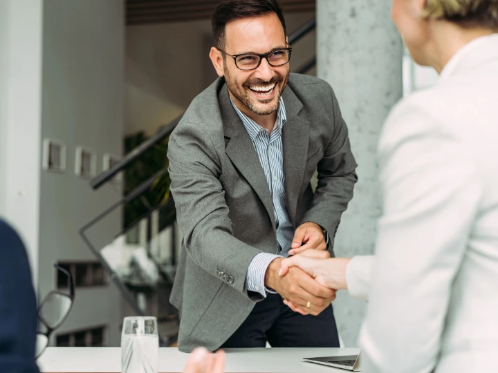 Man shaking hand
